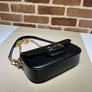 Gucci Horsebit 1955 Small Shoulder Bag size Black Leather 23.5x13x7 cm - 6