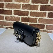 Gucci Horsebit 1955 Small Shoulder Bag size Black Leather 23.5x13x7 cm - 5
