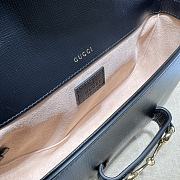 Gucci Horsebit 1955 Small Shoulder Bag size Black Leather 23.5x13x7 cm - 3