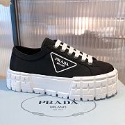 PRADA | Double Wheel nylon gabardine sneakers Black - 4