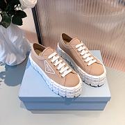 PRADA | Double Wheel nylon gabardine sneakers Beige - 1