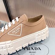 PRADA | Double Wheel nylon gabardine sneakers Beige - 4