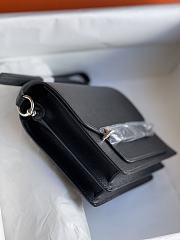 Hermes Roulis Mini Bag Black & Silver Hardware size 19cm - 6