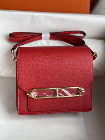 Hermes Roulis Mini Bag Red & Golden Hardware size 19cm
