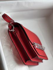 Hermes Roulis Mini Bag Red & Silver Hardware size 19cm - 6