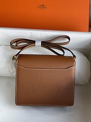 Hermes Roulis Mini Bag Brown & Golden Hardware size 19cm - 3