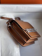 Hermes Roulis Mini Bag Brown & Silver Hardware size 19cm - 6