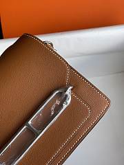 Hermes Roulis Mini Bag Brown & Silver Hardware size 19cm - 2