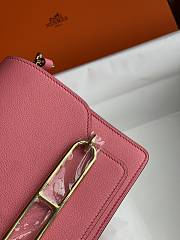 Hermes Roulis Mini Bag Pink & Golden Hardware size 19cm - 3