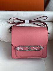 Hermes Roulis Mini Bag Pink & Silver Hardware size 19cm - 1