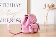 Chanel Small Backpack Grained Shiny Calfskin & Gold-Tone Metal Lilac  - 5