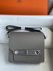 Hermes Roulis Mini Bag Grey & Silver Hardware size 19cm - 1