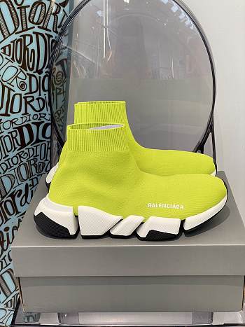 Balenciaga Speed 2.0 Recycled Knit Trainers Yellow/White/Black