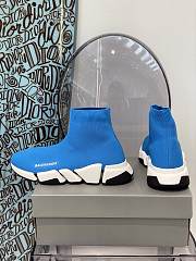 Balenciaga Speed 2.0 Recycled Knit Trainers Blue/White/Black - 5