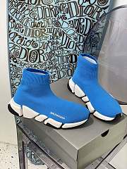 Balenciaga Speed 2.0 Recycled Knit Trainers Blue/White/Black - 2