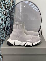 Balenciaga Speed 2.0 Recycled Knit Trainers Grey/Black/White - 1