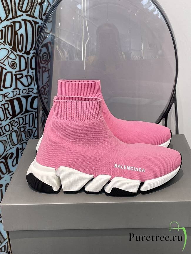 Balenciaga Speed 2.0 Trainers Light Pink/White/Black - 1