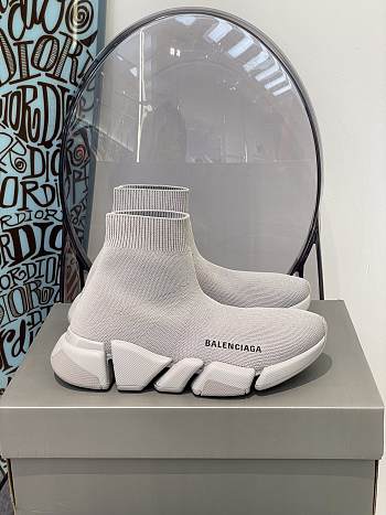 Balenciaga Speed 2.0 Recycled Knit Trainers Grey