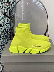 Balenciaga Speed 2.0 Recycled Knit Trainers Neon Yellow - 1