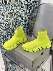 Balenciaga Speed 2.0 Recycled Knit Trainers Neon Yellow - 4