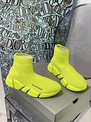 Balenciaga Speed 2.0 Recycled Knit Trainers Neon Yellow - 3