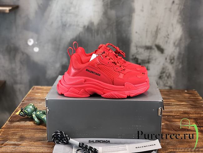 Balenciaga Triple S Sneaker Full Red - 1