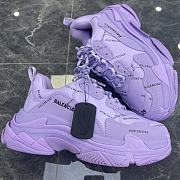 Balenciaga Triple S Trainers Allover Logo In Purple - 4