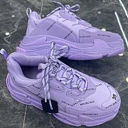 Balenciaga Triple S Trainers Allover Logo In Purple - 2