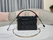 Lady Dior Top Handle Drawstring Mini Bag Black 19x13x5 cm - 1