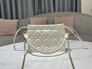 Lady Dior Top Handle Drawstring Mini Bag Latte 19x13x5 cm - 5