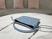 Lady Dior Top Handle Drawstring Mini Bag Cloud Blue 19x13x5 cm - 5