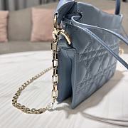 Lady Dior Top Handle Drawstring Mini Bag Cloud Blue 19x13x5 cm - 4