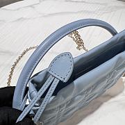 Lady Dior Top Handle Drawstring Mini Bag Cloud Blue 19x13x5 cm - 3
