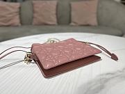 Lady Dior Top Handle Drawstring Mini Bag Pink 19x13x5 cm - 6