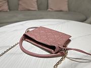 Lady Dior Top Handle Drawstring Mini Bag Pink 19x13x5 cm - 5