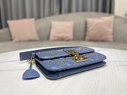 Christian Dior Dioraddict Flap Bag Cannage Studded Leather Cloud Blue - 2