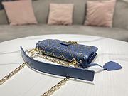 Christian Dior Dioraddict Flap Bag Cannage Studded Leather Cloud Blue - 3
