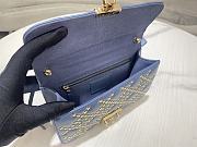 Christian Dior Dioraddict Flap Bag Cannage Studded Leather Cloud Blue - 5