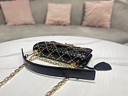 Christian Dior Dioraddict Flap Bag Cannage Studded Leather Black - 5