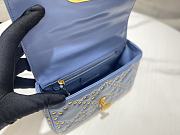 Dior Caro Small Bag Cloud Blue Lucky Star Cannage Lambskin size 20x12x7 cm - 5