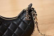 Chanel Clutch With Chain Black Lambskin & Shiny Light Gold Metal - 3