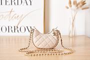 Chanel Clutch With Chain Beige Lambskin & Shiny Light Gold Metal - 1