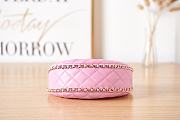 Chanel Small Hobo Bag Pink Lambskin & Shiny Light Gold Metal - 5