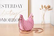Chanel Small Hobo Bag Pink Lambskin & Shiny Light Gold Metal - 4