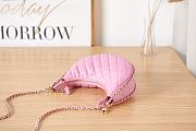 Chanel Small Hobo Bag Pink Lambskin & Shiny Light Gold Metal - 3