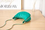 Chanel Small Hobo Bag Green Lambskin & Shiny Light Gold Metal - 6