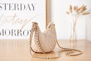 Chanel Small Hobo Bag Beige Lambskin & Shiny Light Gold Metal - 3