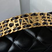 Chanel Small Flap Bag With Top Handle Black Lambskin 22x16x9 cm - 4