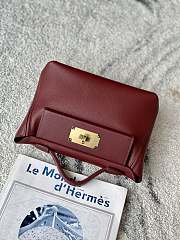 Hermes 24/24 - 21 Bag Burgundy Evercolor & Swift Calfskin size 21x13x7 cm - 3