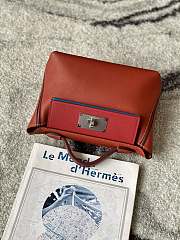 Hermes 24/24 - 21 Bag Red Evercolor & Swift Calfskin size 21x13x7 cm - 4